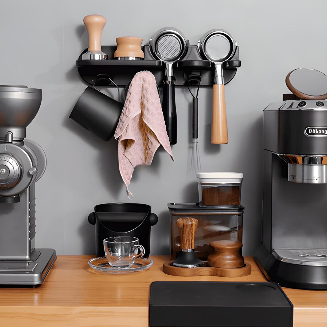 Wall Mount Espresso Tool Organizer